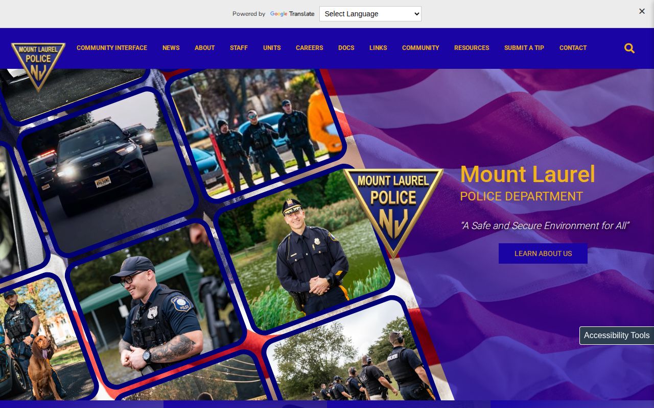 Burlington County Mount Laurel Police official arrest-record source page